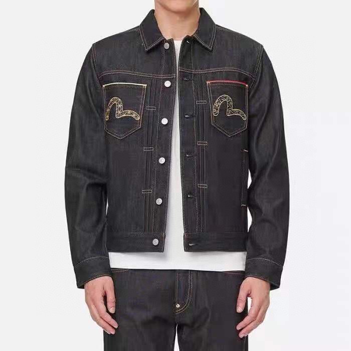 360EVISU2025SS Autumn and Winter New Style Fushen Men's Thor Embroidered Denim Jacket [Same Style as Wang Yibo] ⚠️Original Fabric ⚠️High Version ⚠️High Quality Same Style as Internet Celebrities Small M Embroidery Multi-Pocket Topstitch Heavy Duty Denim Jacket Jacket!Products from trading companies, channel sources, this denim line uses a three-needle machine head!It can be said that the lines coming out of the face are very eye-catching!!Multi-pocket design!There are 4 pockets in the entire front panel!It&rsquo;s easier to carry things around!The washed color is consistent with the brick!The effect is very good!It feels very soft and comfortable!