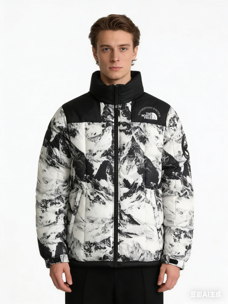 THE NORTH FACE Lhotse Unisex Winter Down Jacket, Snow Mountain, White